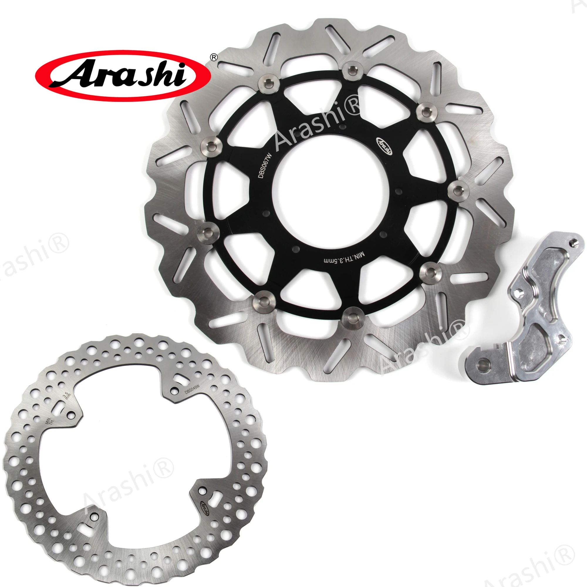 ARASHI 1 комплект ЧПУ передние задние тормозные диски роторы для HONDA CRF R 450 2002 2014 CRF450R