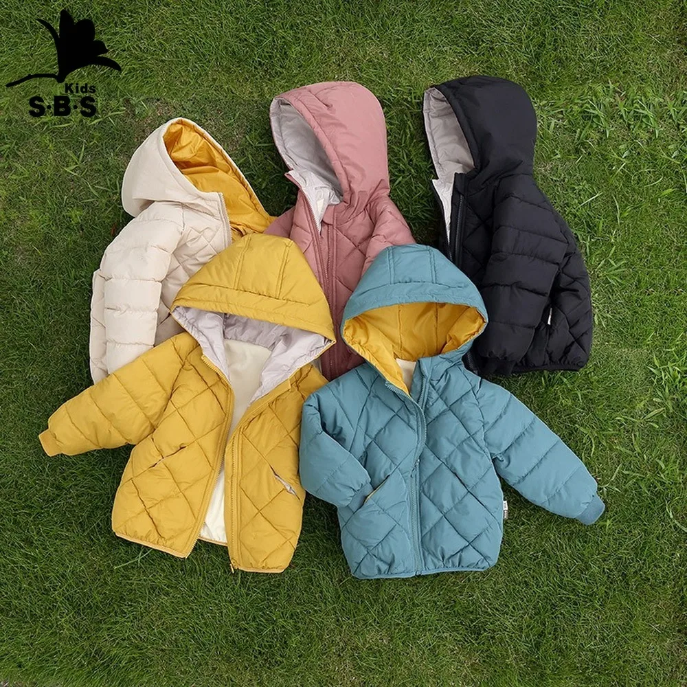 Осень зима 2019 детская утепленная куртка с капюшоном из хлопка и бархата для