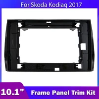 carbar for skoda kodiaq 2017 10 1 inch car radio fascia frame 2 din dash trim kit stereo dashboard recorder audio multime panel