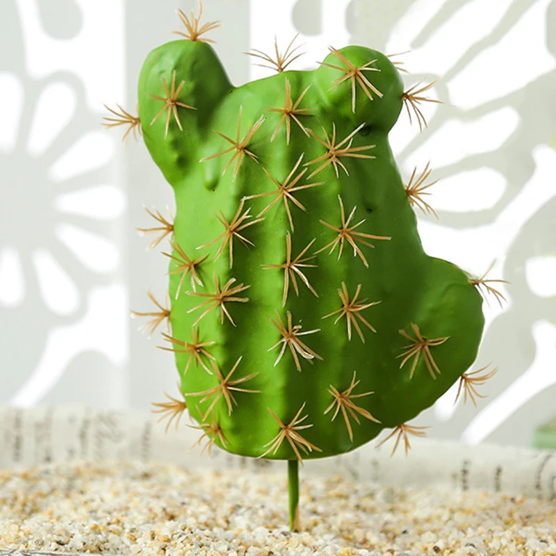 Artificial Plastic Cactus Succulents Prickly Pear Potted Plant no Pot Eco-Friendly Simulation Home Office Desktop Decoration Hot | Дом и сад