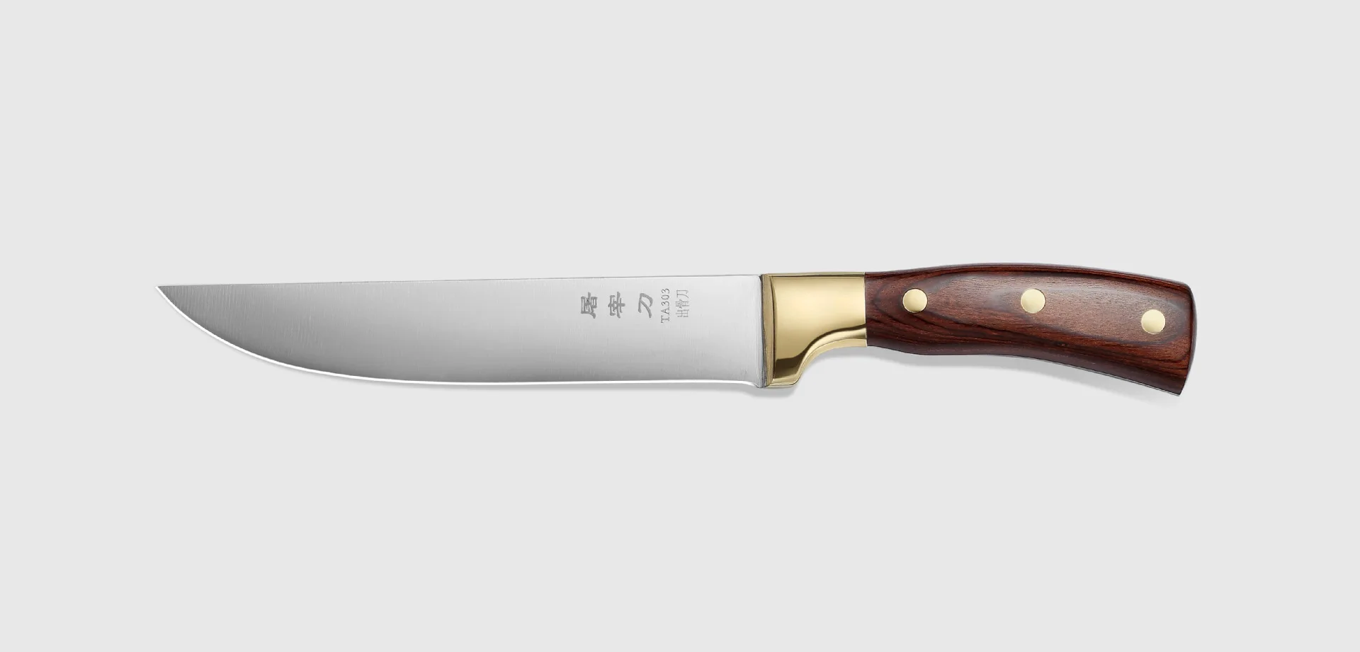 Медная ручка нержавеющей стальной резак, нож остеотомии, нож для мяса, овощечистка - Цвет: A-4