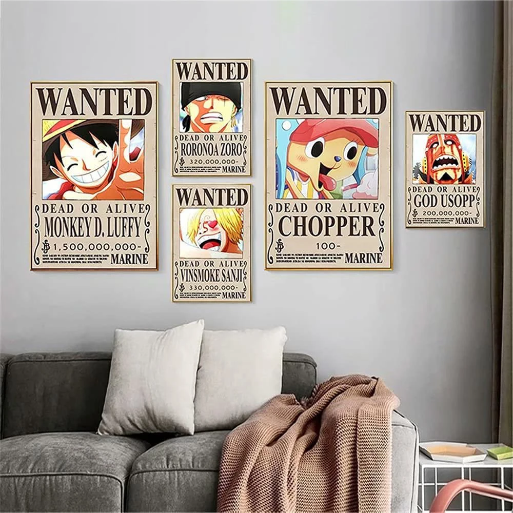 Аниме One Piece 10 шт./компл. разноцветные винтажные постеры украшение для детской