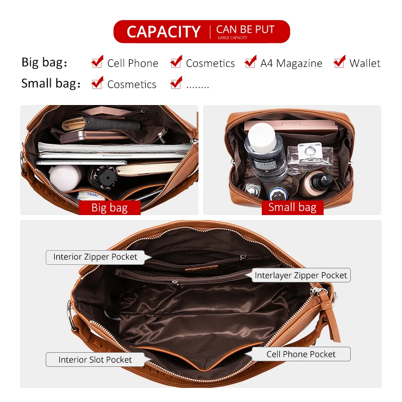 

LOVEVOOK women handbag large hobo bag set for ladies shoulder bag famale PU leather crossbody bags 2020 mini makeup bag clutch