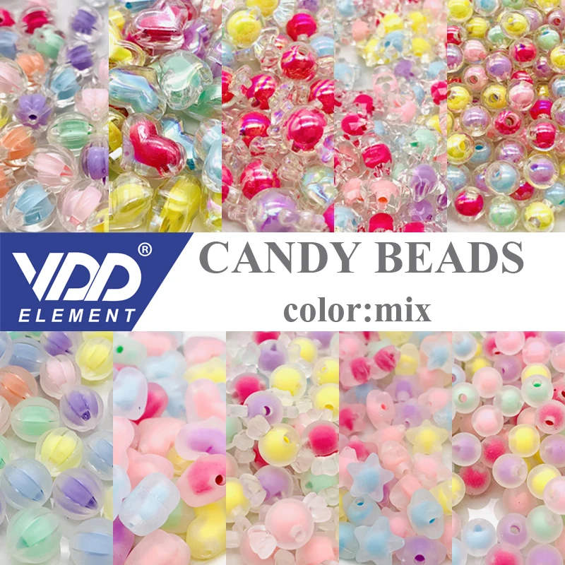 Конфета Сделай Сам/Сердце/звезда/мяч акриловые строка бисер для одежды Радуга AB