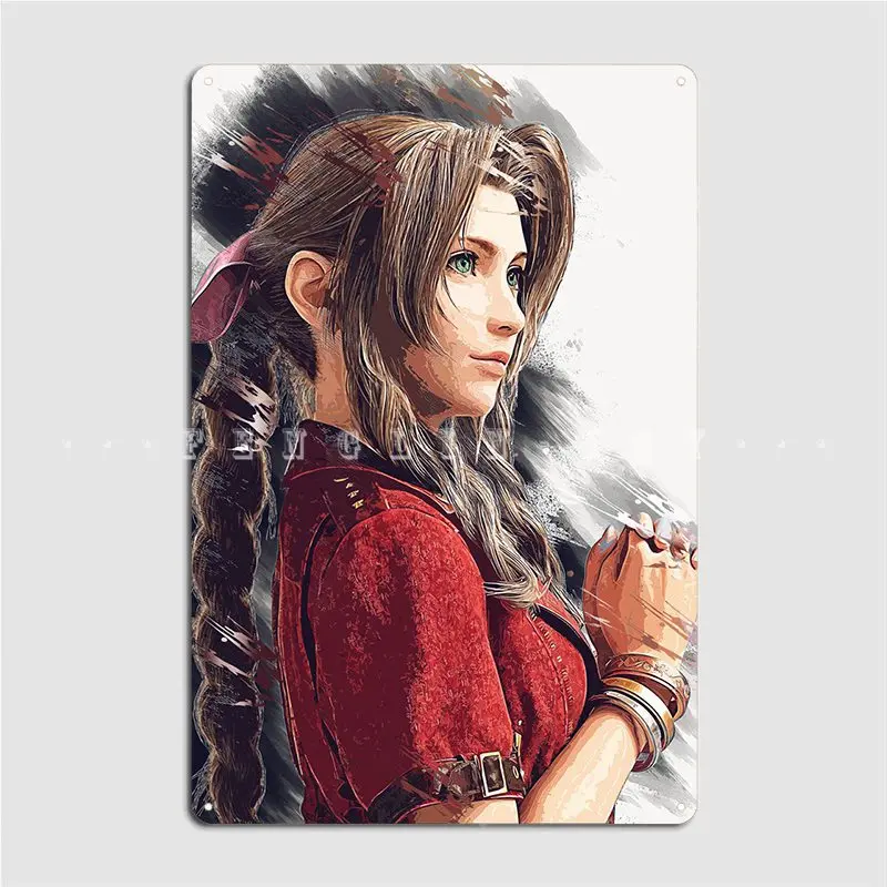 Финальная фантазия 7 художественный металлический плакат табличка Настенная