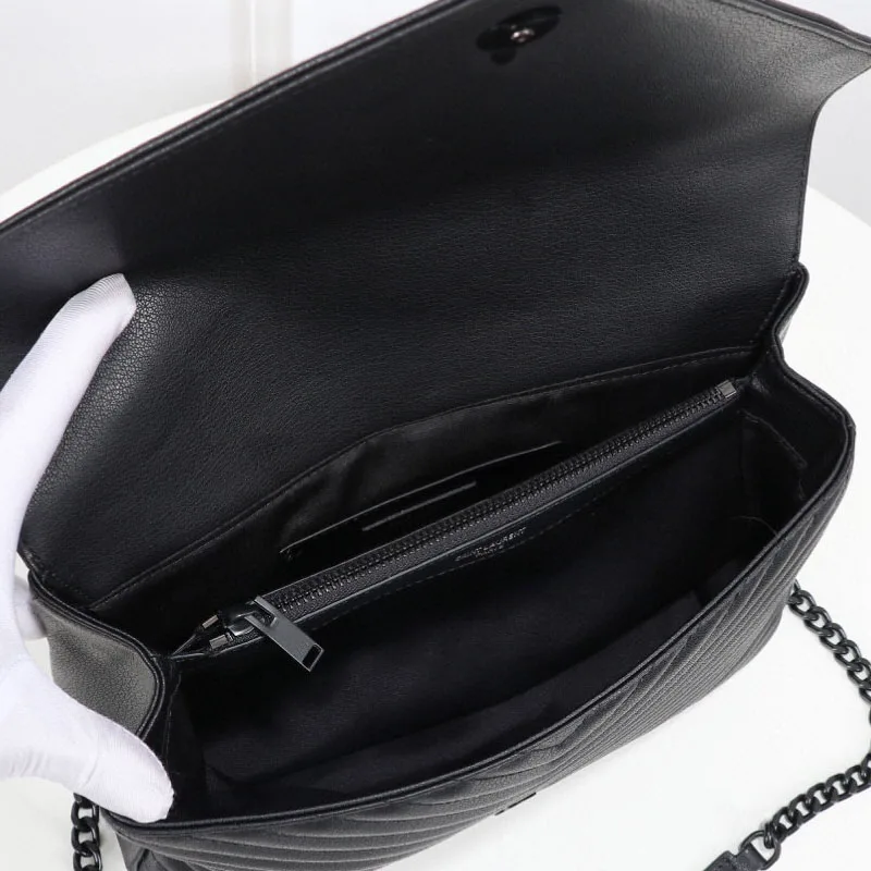 

Female genuine leather college soft bags shoulder bags lambskin handbags designer high quality tote chain bag