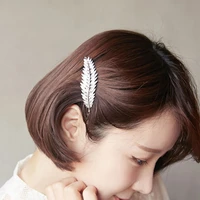 1pcs fashion metal leaf shape hair clip barrettes hairpins girls women lady cute hair clips hair styling accessories
