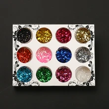 12pcs/set Sequins DIY Jewelry Findings Flowing Patches Appliques DIY Hairpin Hair Clip Accessories f