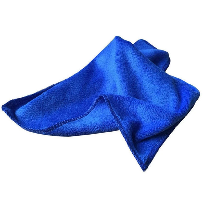 

20Pcs Absorbent Microfiber Towel Wash Cloth Blue with 2Pcs Car Black Carbon Fiber Side Door Mirror Cover Trim
