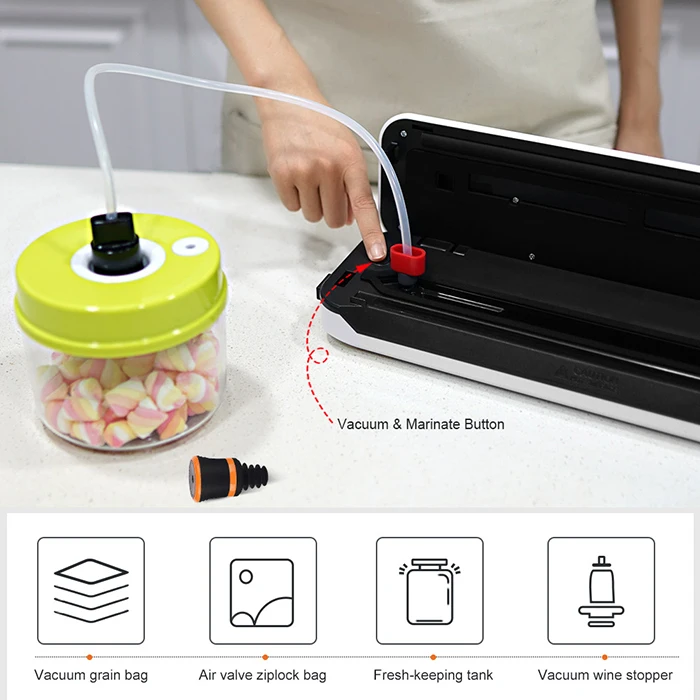 LAIMENG вакуумный упаковщик Sous Vide вакуумный упаковщик с резаком для хранения продуктов новая вакуумная упаковочная машина с вакуумными пакетами S274