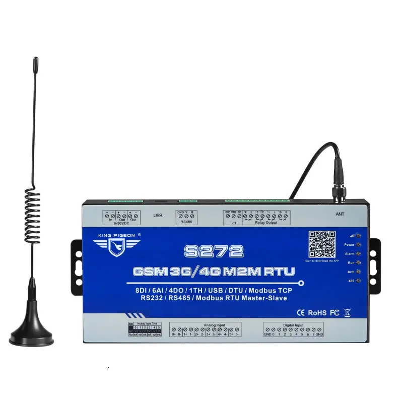 S272 GPRS IoT шлюз 3G 4G LTE сотовый Modbus RTU поддерживает AC сбой питания/восстановление
