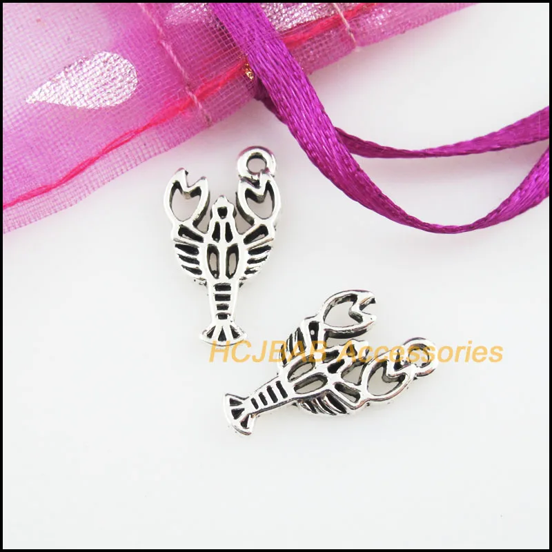 Модные 45 шт Тибетский серебристый цвет животных Скорпион Подвески Кулоны из