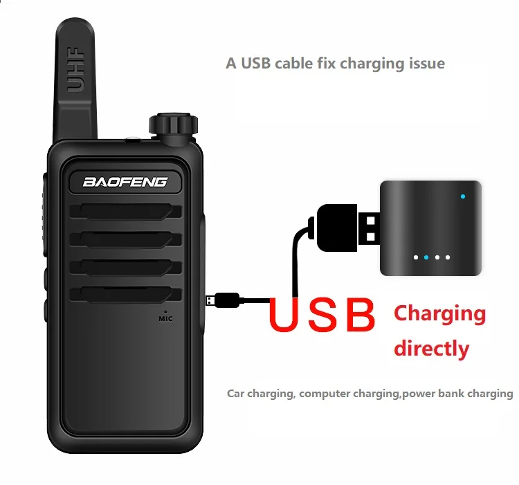 4PCS Portable Radio Baofeng mini Wiress Walkie talkie UHF Handheld Two Way Radio Communicator Transceiver Walkie-talkie рация