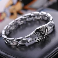 fairy tail bracelets stainless steel bracelet men jewelry rotation black solver color luxury accessory gift