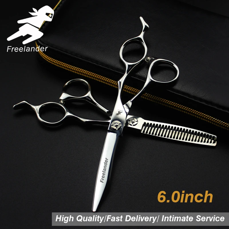 

6.0"Sale Silver Japanese Hair Scissors Japan 440C Cheap Hairdressing Scissors Thinning Shears Hairdresser Shaver Haircut