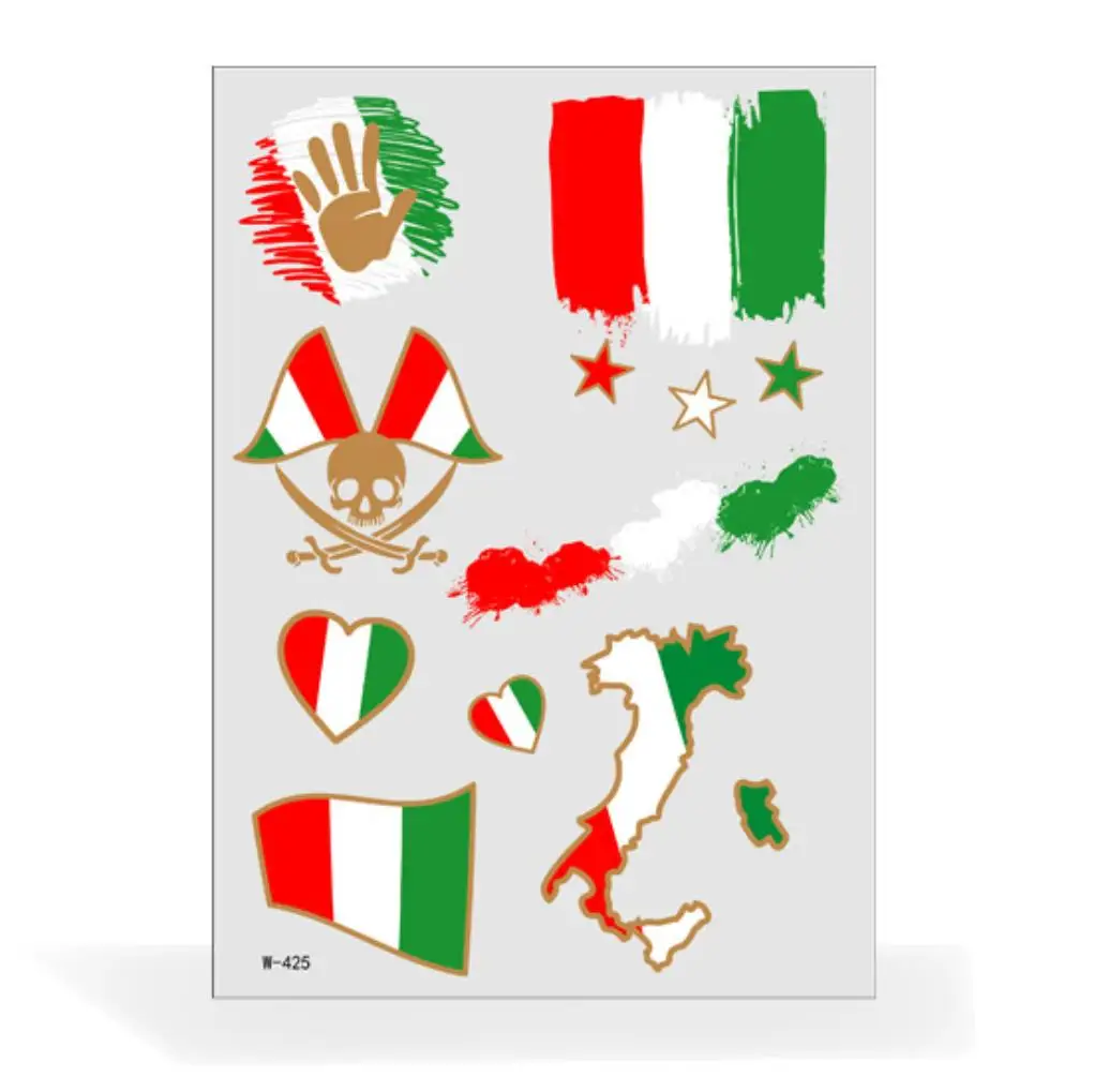 

Football Tattoo Sticker Fake Word National Flag Temporary Tattoo For Momen Kids Country Totem Tatoo Paper Can Custom