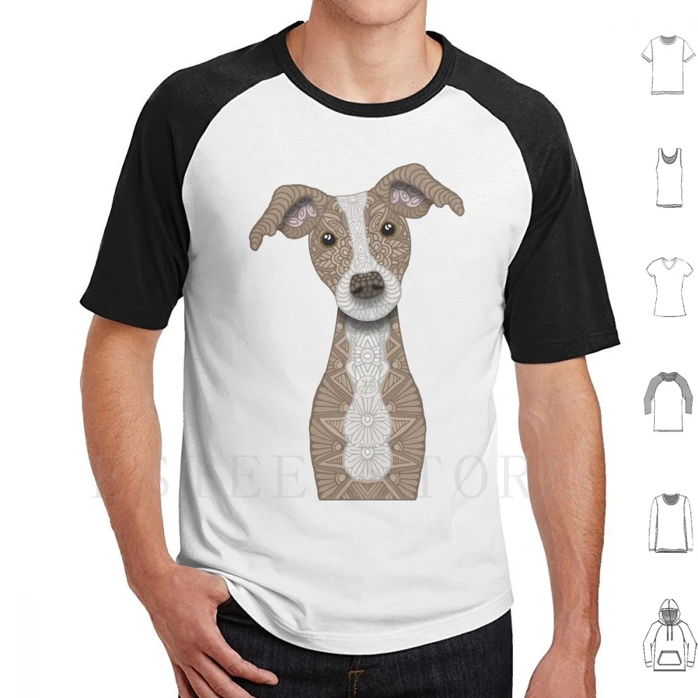 

Cute Italian Greyhound-Fawn & White Colored T Shirt Cotton Men DIY Print Greyhound Iggy Italian Dog Beige Fawn White Cute Dog