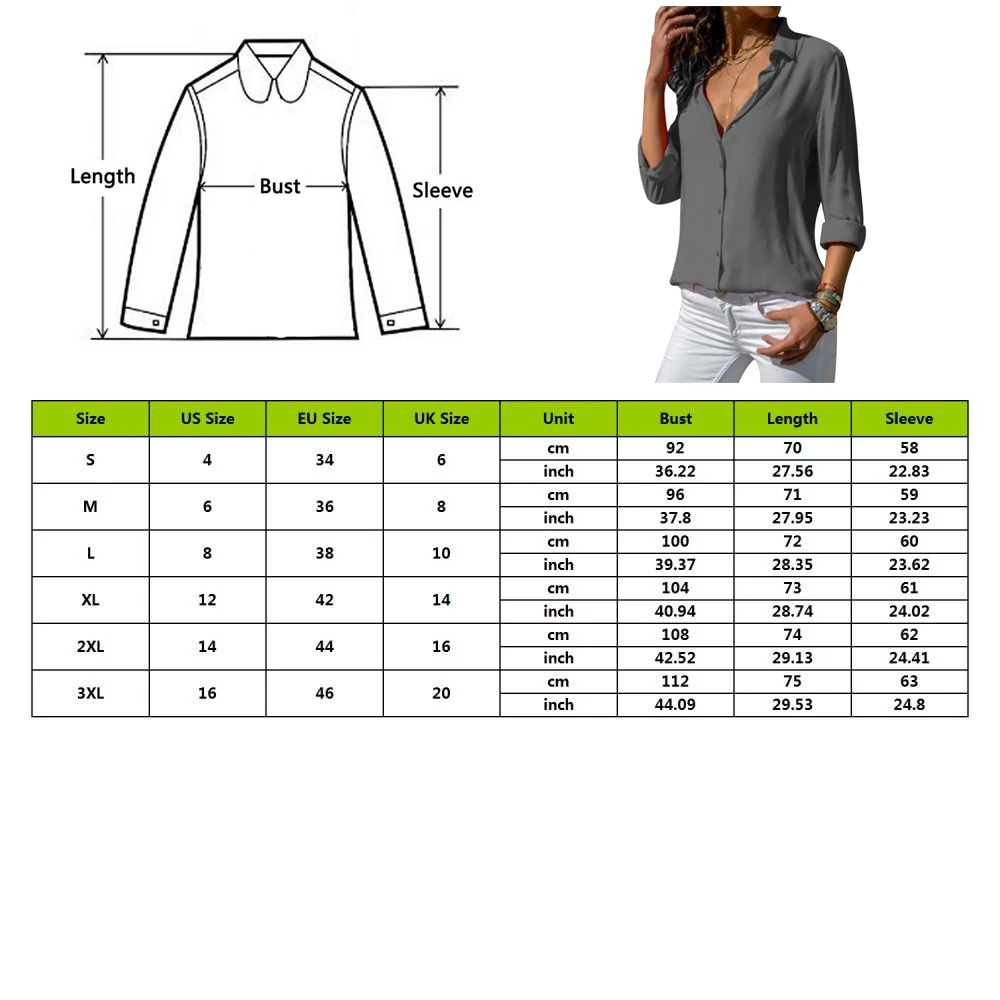 

Women Tops Blouses2020 Autumn Elegant Long Sleeve Solid V-Neck Chiffon Blouse Female Work Wear Shirts Plus Size