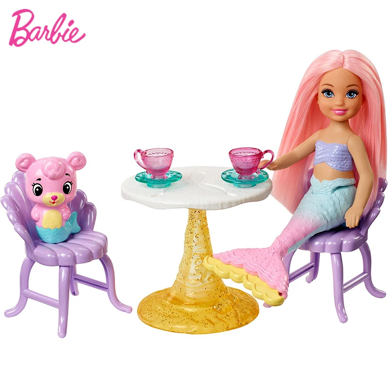 Барби Челси Русалка Кукла игра подарочный набор FXT20 девочка принцесса Topia замок