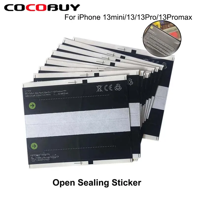 

10pc Open Sealing Sticker Seal Paper Package Box Sickers For iPhone 13 13mini 13pro max Box Packing Film Instead Of Plastic Wrap