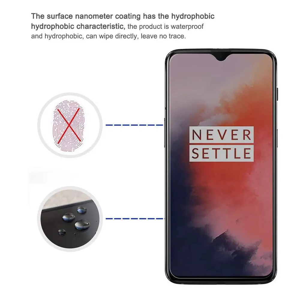 Закаленное стекло 9H для защиты экрана OnePlus 7 T Защитная стеклянная пленка