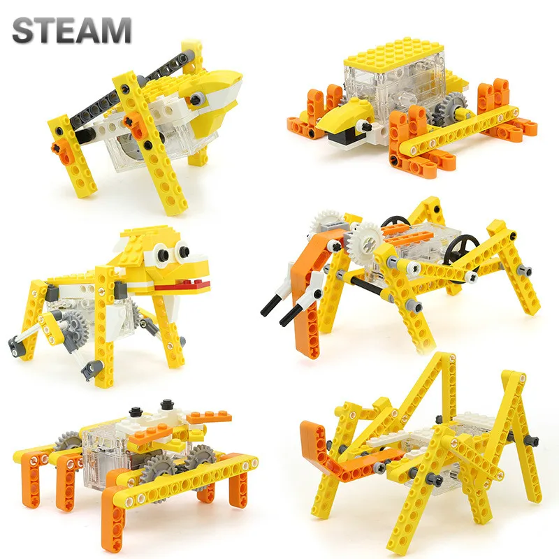 Паровая игрушка Роботизированная Серия животных строительные блоки слон Краб