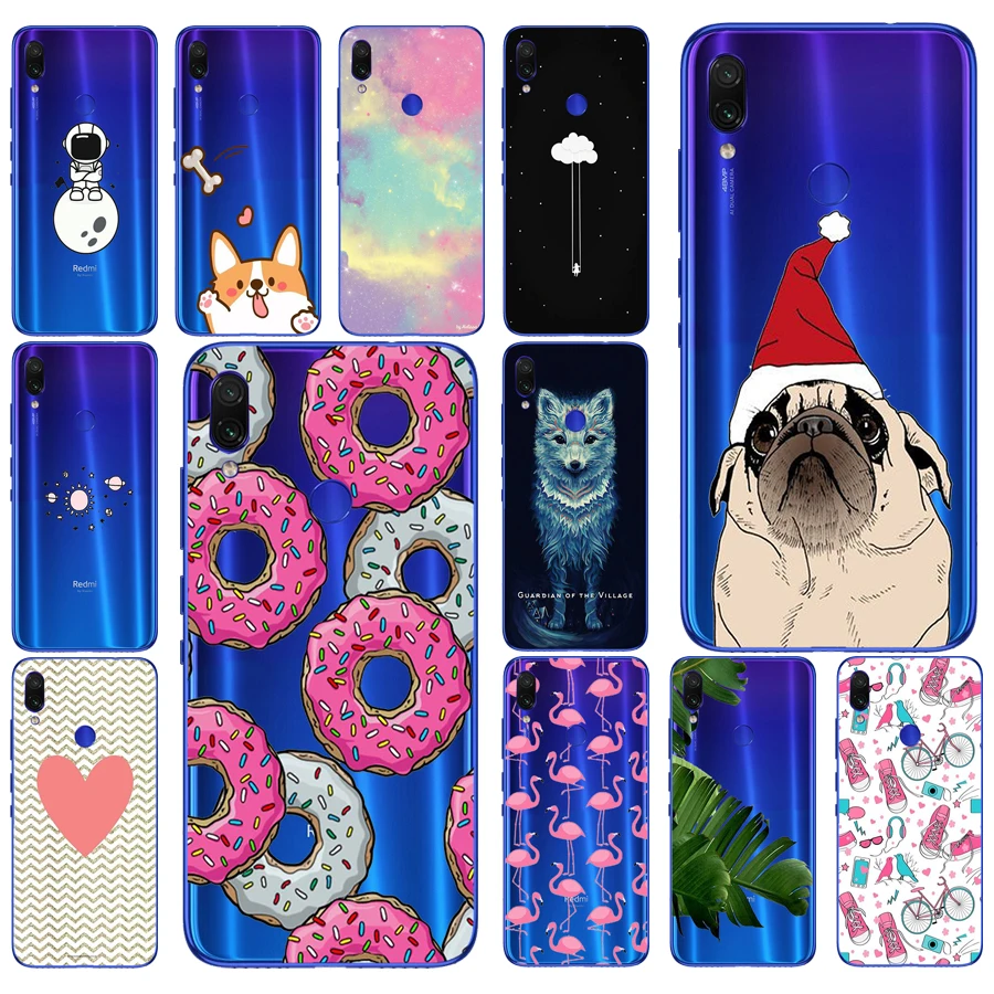 Чехол для Xiaomi Redmi Note 7, силиконовый чехол для Xiaomi Redmi Note 7, задняя крышка, чехол для Redmi Note 7, чехол для телефона