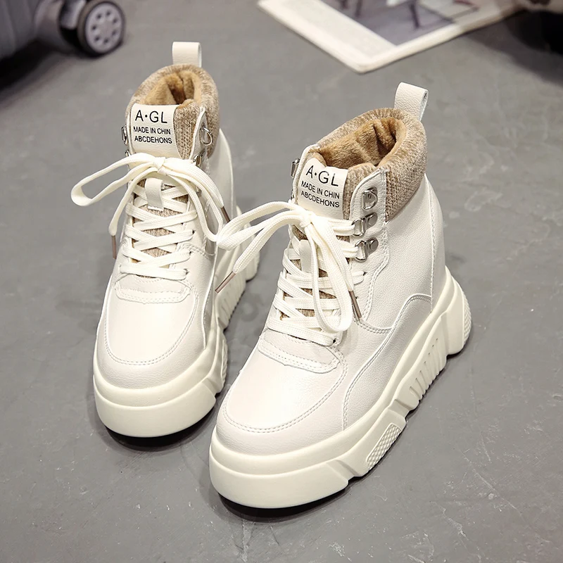 2020 женские зимние повседневные ботильоны на платформе Женские осенние кроссовки