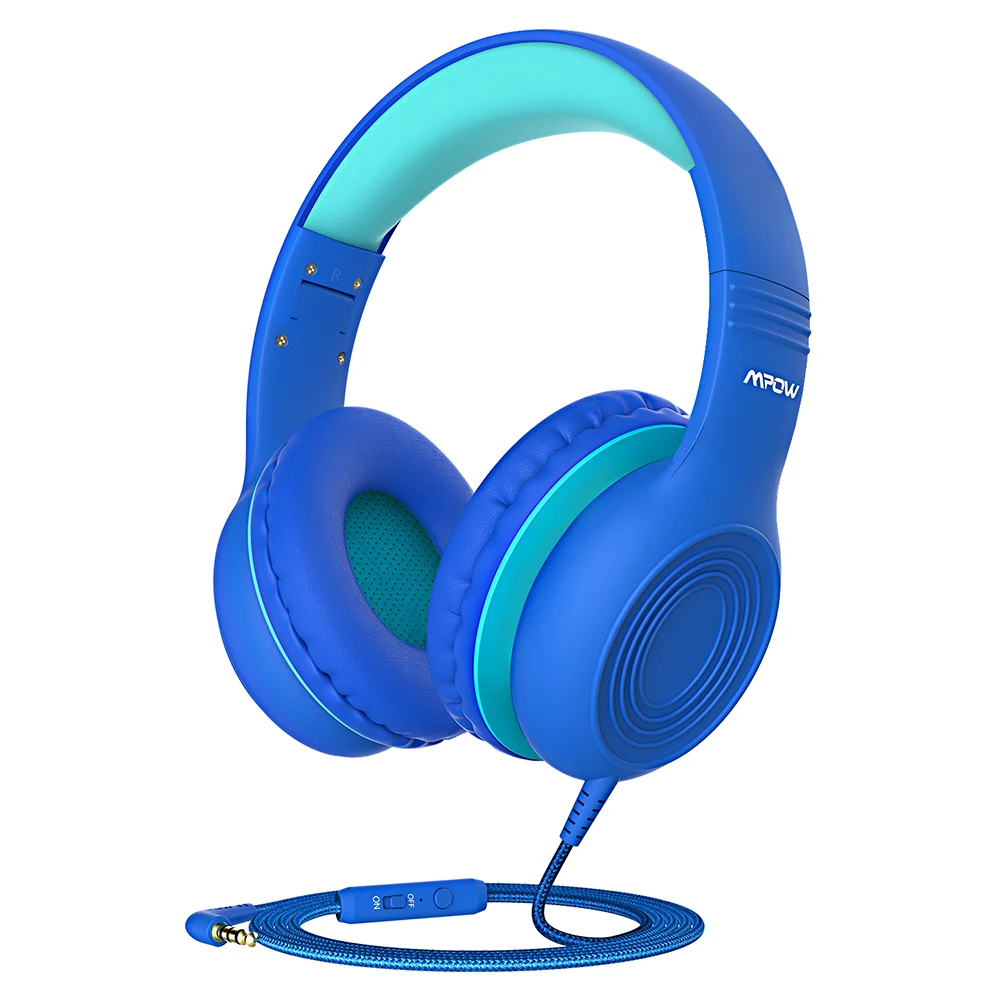 Blue Headpone Mpow CH6 85dB наушники для защиты слуха для детей детские наушники с микрофоном для ПК/iPad/ноутбука/планшетов/телефонов - Цвет: Blue Headpone