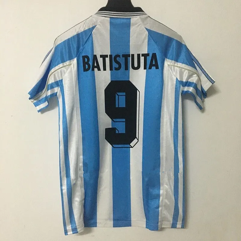 

Классический Футбол Аргентины 1998 BATISTUTA мужские Джерси