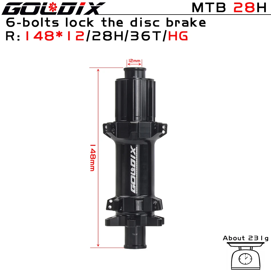 

MTB Bike 6 Bolts Lock Disc Brake Hubs 28H 4 Sealed Bearing DT350 240 Ratchet 36T 60T Thru Axle QR HG XD MS hub 142 12 100 135