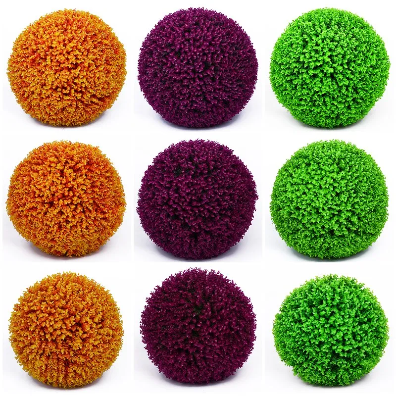 Искусственные Поддельные шарики для травы пластиковые растения зеленая трава