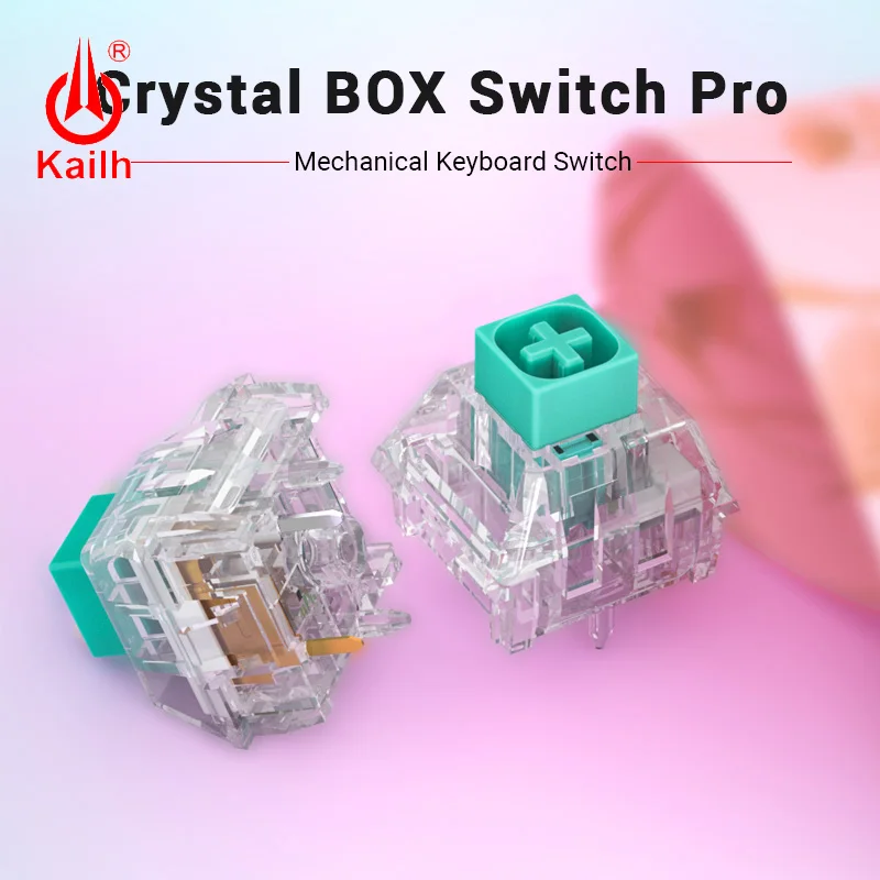 

10pcs kailh Crystal box Switch Pro Mechanical Keyboard diy RGB/SMD Tactile switch Dustproof waterproof Compatible Cherry MX