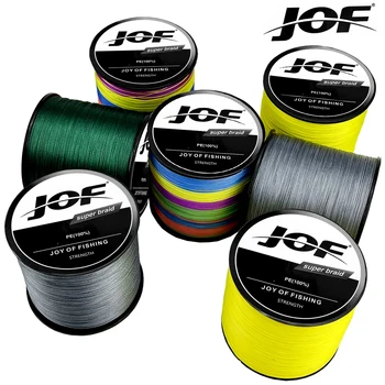 JOF X12 X9 1000M 500M 300M 100M Braided Fishing Lines 12/9 Weaves 20-120LB Smooth PE Multifilament Line for Sea Fishing 1
