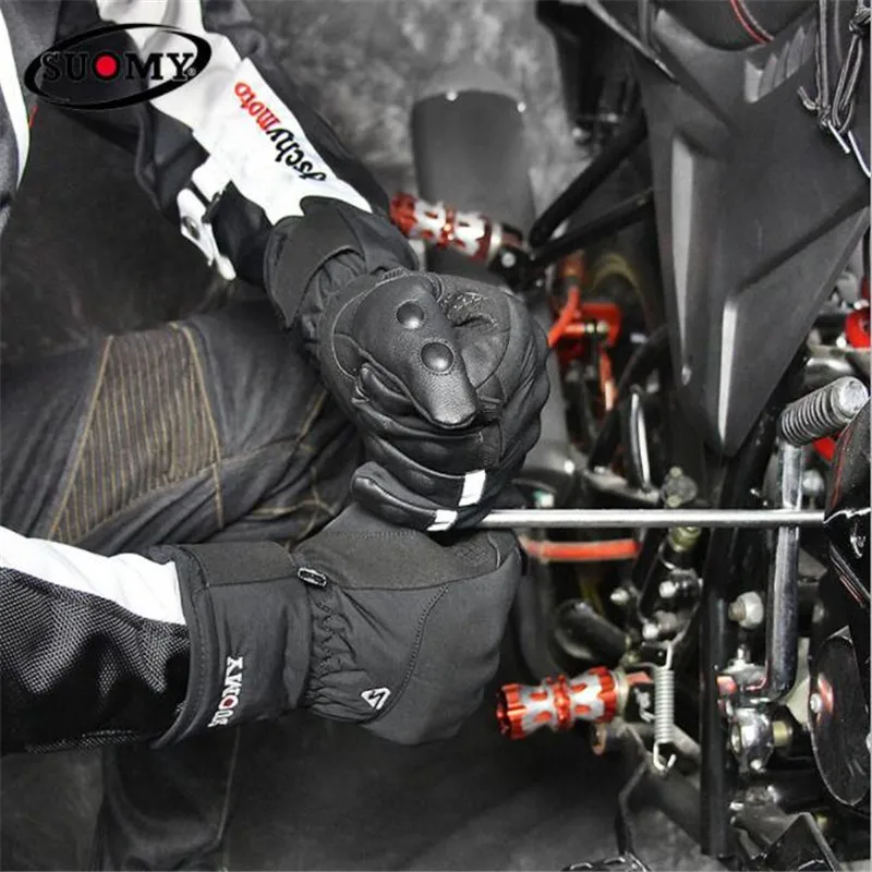 Мужские мотоциклетные перчатки SUOMY водонепроницаемые ветрозащитные для