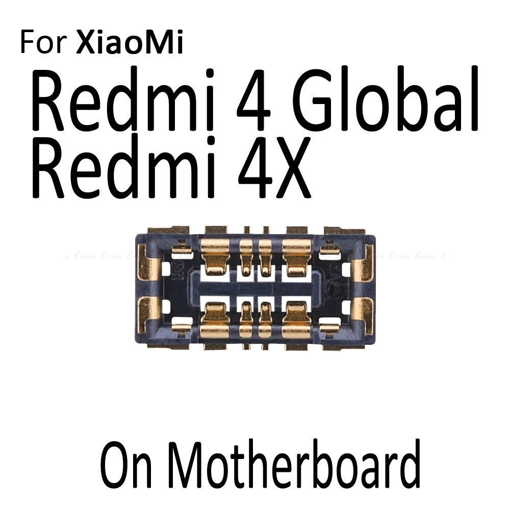 5 шт. FPC разъем батарея держатель зажим контакт для Xiaomi mi 5X A1 A2 6X красный mi 5 Plus 6 6A Note 4 4X Pro 5 5A 7 Pro на плате - Цвет: For Redmi 4X