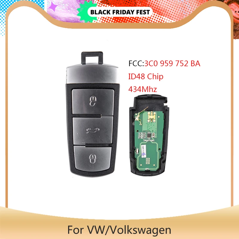 YLKGTTER умный дистанционный ключ брелок от машины для VW/Volkswagen Passat B6 3C B7 Magotan CC с 3C0959752BA