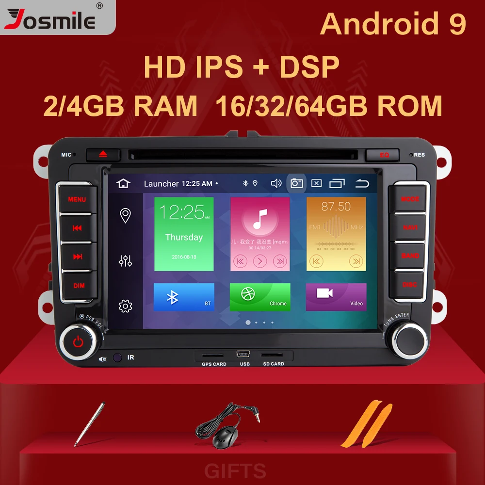 Автомобильная Мультимедийная система 2 Din 4 Гб 64 8 ядер Android 9 для Amarok Volksagen VW Passat B6