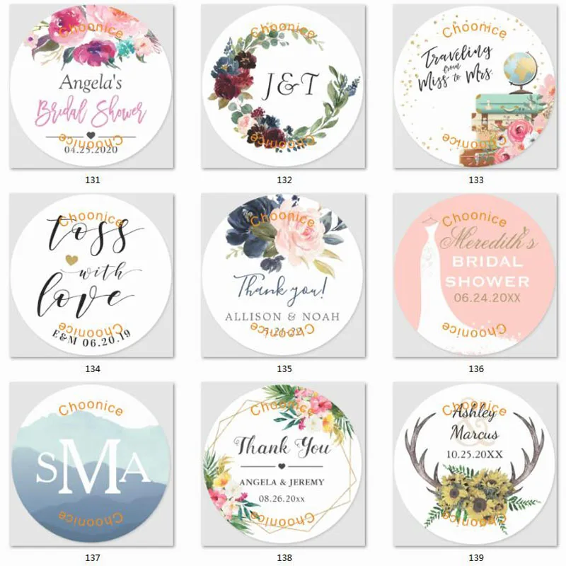 Свадебные наклейки с благодарностью свадебные Индивидуальные этикетки