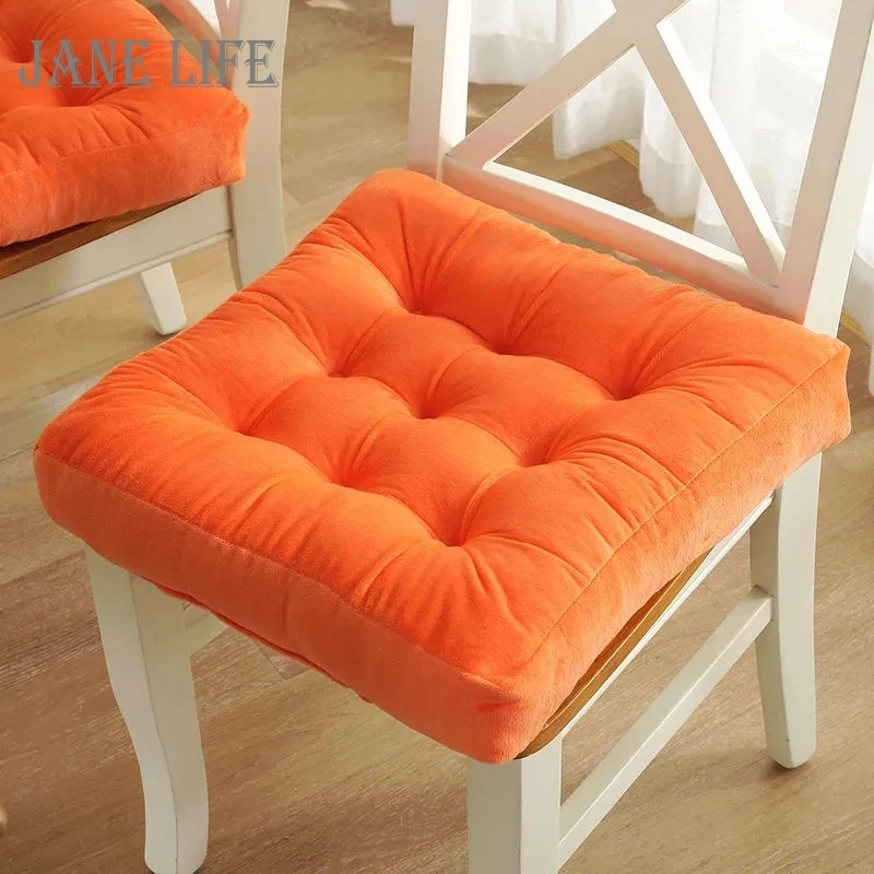 

Simple Crystal Velvet Chair Cushion Household Home Seat Cushion Solid Color Cushion Office Chair Pads Square Soft Seat Pads