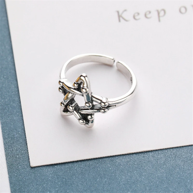 2021 г. Прямая поставка вечерние открытые кольца с пятиконечной звездой для женщин