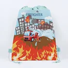 1 шт. для малышей с изображением пожарной машины тема нетканый шнурок сумки, одежда на день рождения, вечерние дорожная сумка для хранения Одежда, обувь, сумки, школьные Портативный рюкзак