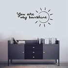 Наклейка на стену You Are My Sunshine, украшение для дома, съемный винил для детской комнаты, гостиной dw5080