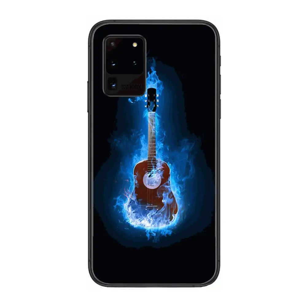 

Guitar wallpaper Phone cover hull For SamSung Galaxy S 6 7 8 9 10 20 21 Plus Edge E note 5G Lite Ultra black soft bumper