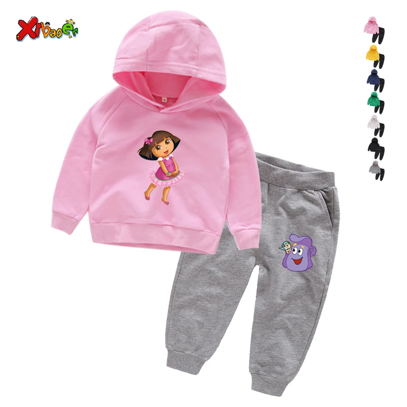 

Children Clothing set girls NEW Spring Autumn Toddler Cartoon Casual Sports T-shirt Pants 2pcs/Set Kids Clothes Suit Tracksuits