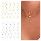 Автоклав 26 букв 925 пробы серебро Цепочки и ожерелья A-Z Английский алфавит Цепочки и ожерелья плата 925 для девочек в подарок для пар, Винные бокалы для леди Цепочки и ожерелья