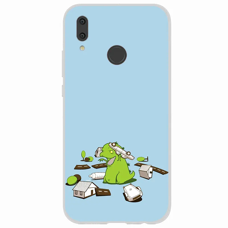 ТПУ задняя крышка для huawei Y3 Y5 Y6 Y7 2017 II Pro силиконовый мягкий мультяшный