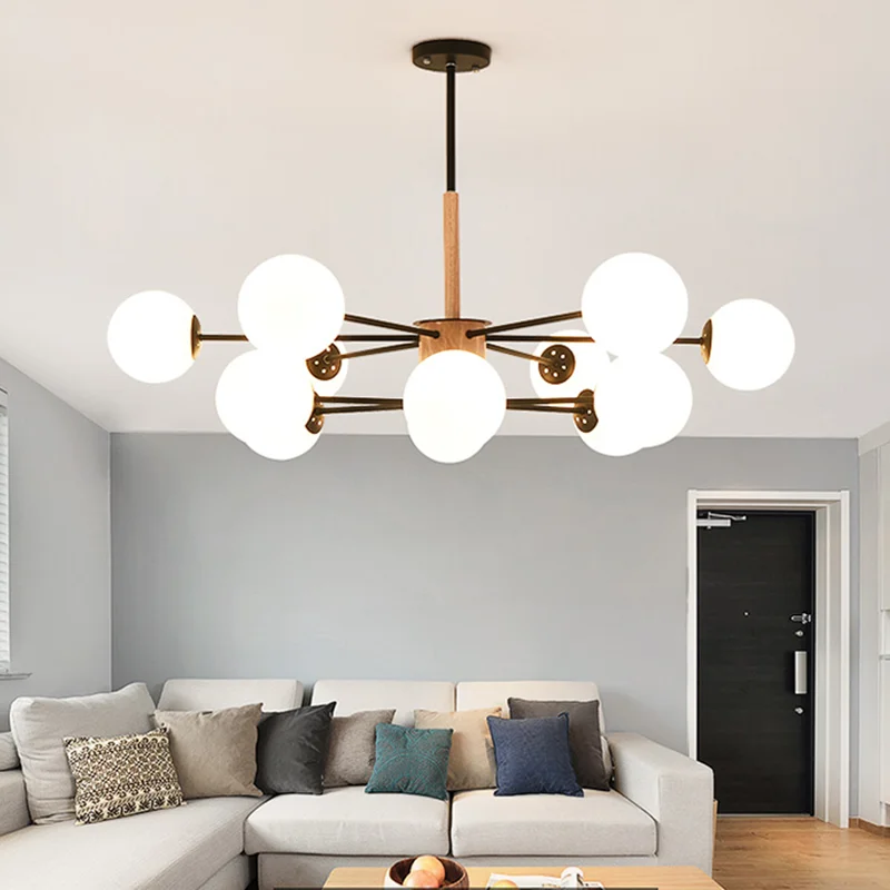 Светодиодный Люстра с регулируемым блеском для гостиной подвесные светильники