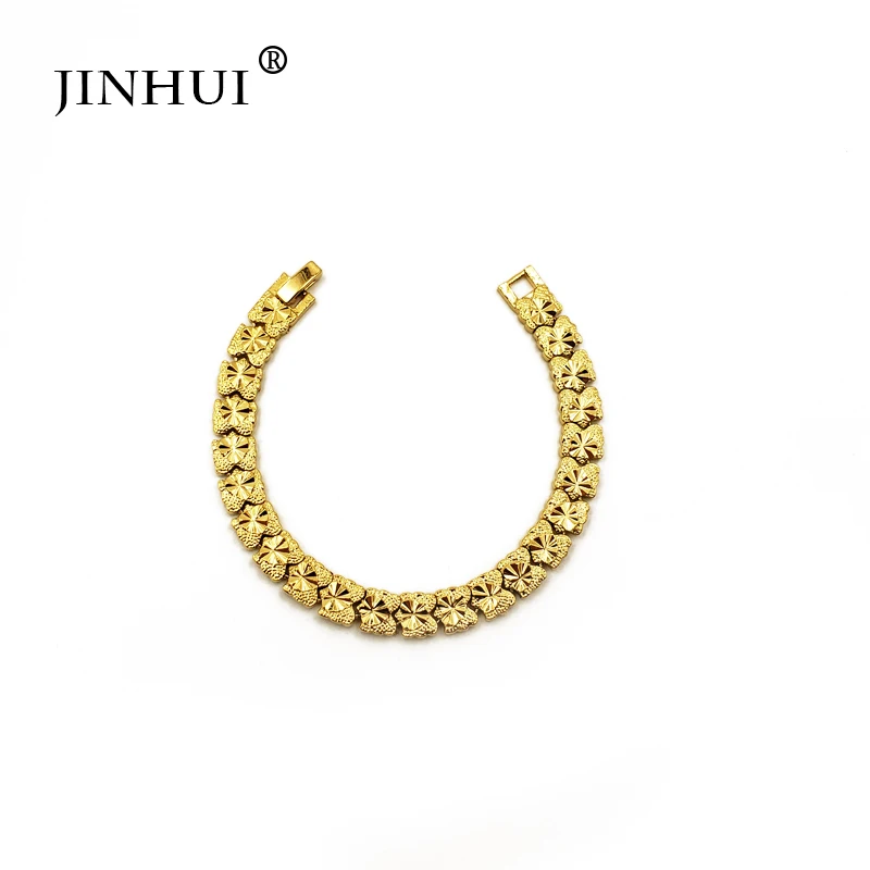 Женский браслет в форме сердца Jin Hui новый золотого цвета африканском стиле