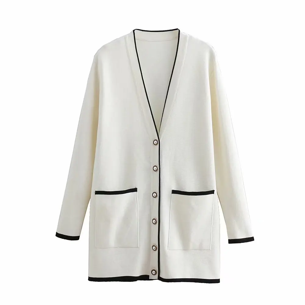 

Za Elegant Women O-neck Knitted Cardigans 2020 Single-breasted Thicken Warm Sweater Female 2020 Autumn V-neck Outwear Tops